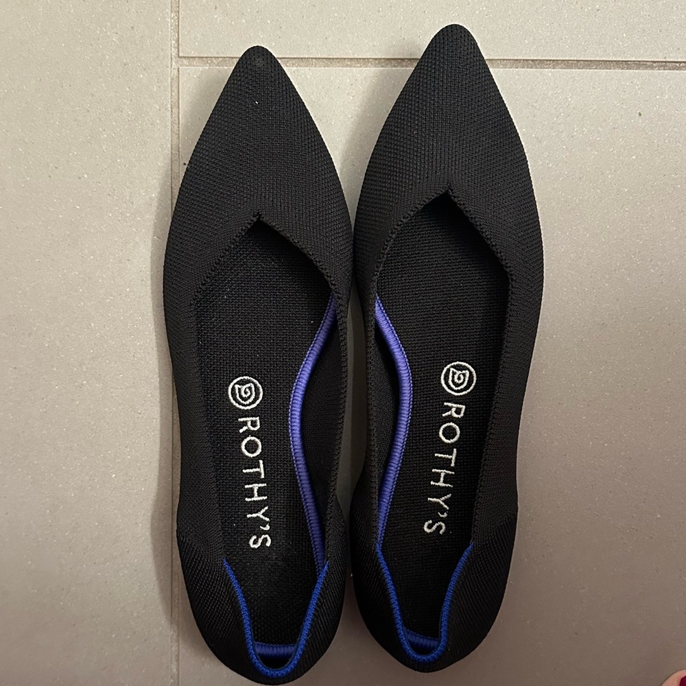 Rothy's The Point II | Black Flats Sleek Minimalist Design